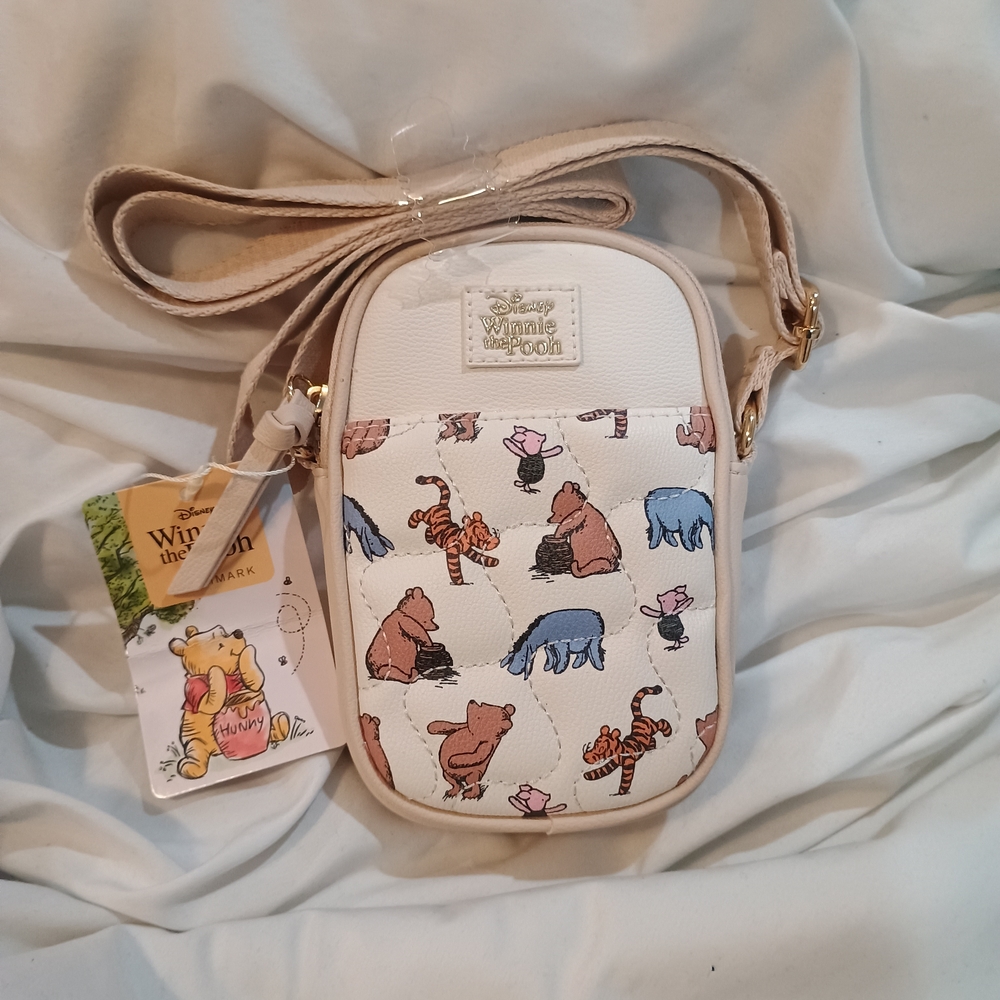 New Disney Old School Winnie the Pooh Cream Crossbody Bag